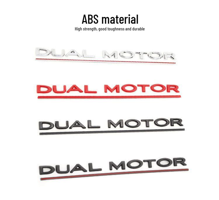 Tesla Model 3 Performance Rear Emblem "DUAL MOTOR" Sticker