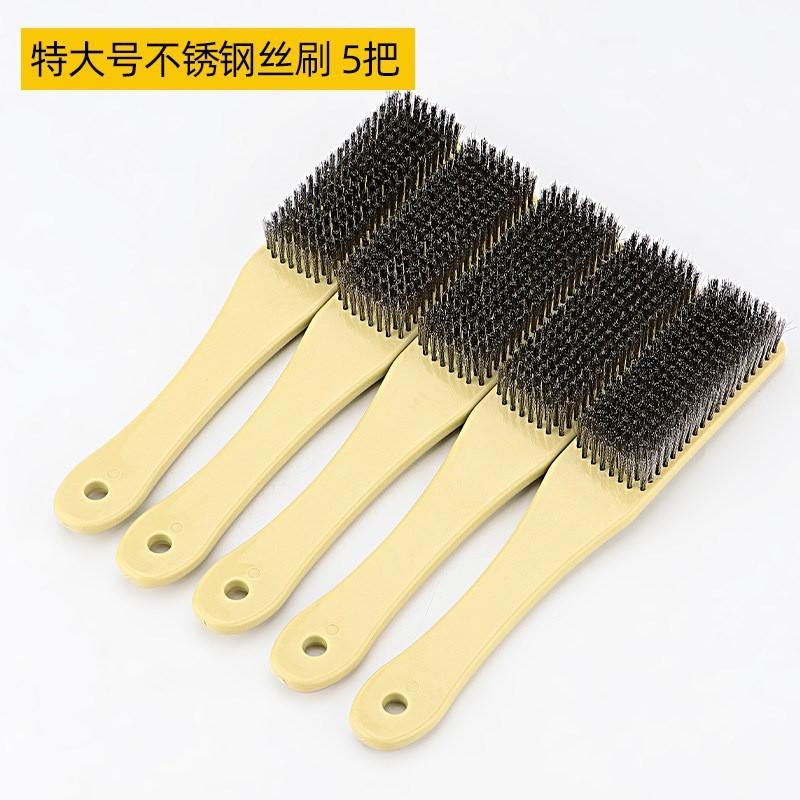 Heavy Duty Wire Brush With Wooden Handle Rust Removal Metal Polishing Cleaning Steel Iron Copper