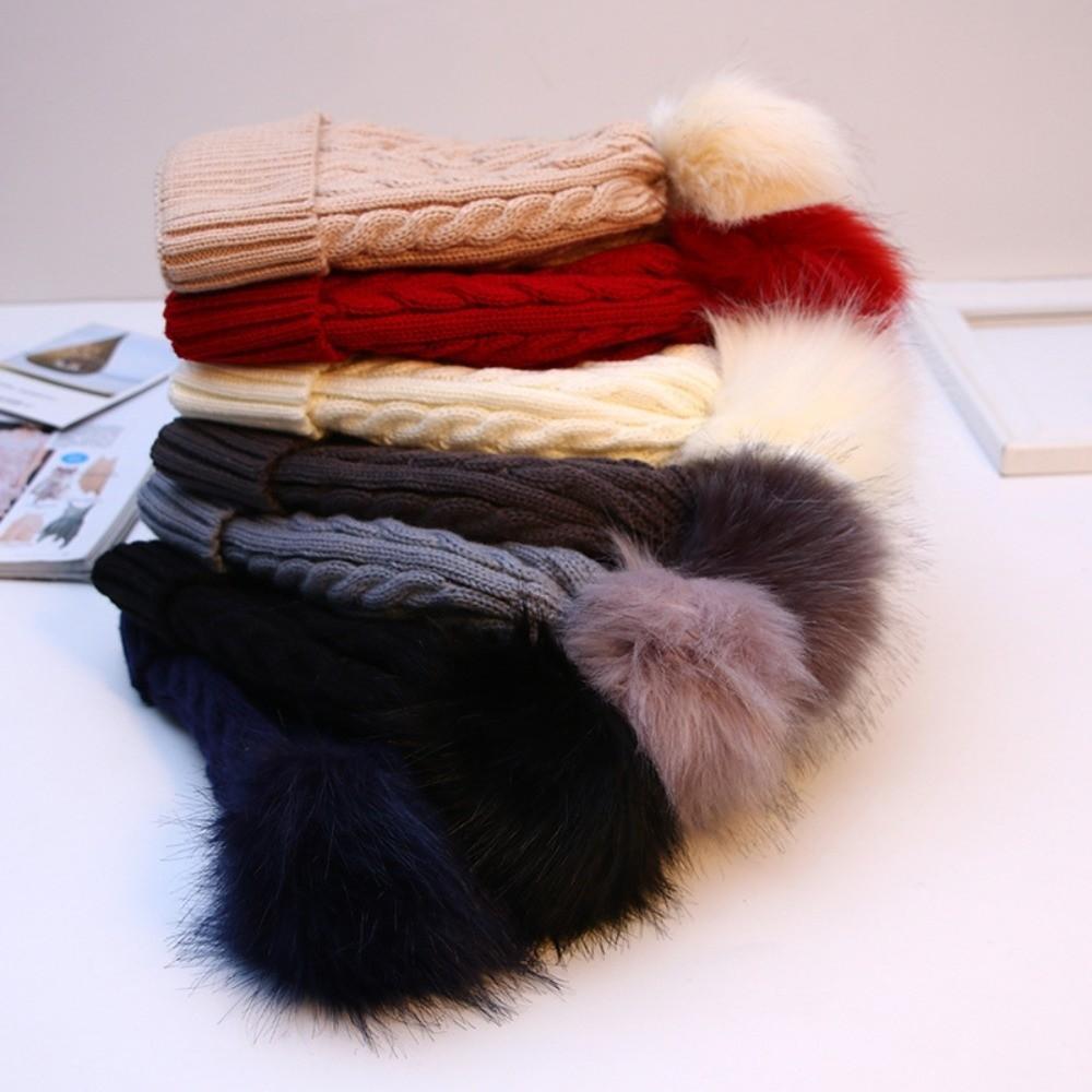 Warm Winter Twist Knitting Hat Korean Style Winter Bonnet Fashion Ski Snow Beanies  Hiking
