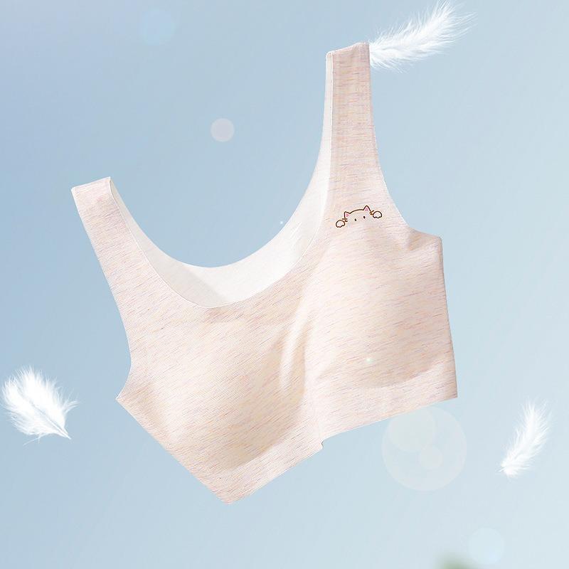 Cotton Vest Style Developmental Training Bra For Young Teen Girls