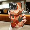Cactus Pattern Plating Phone Case For Iphone 16 17 Pro Max Air 16E 14 15 Plus 12 13 Mini Anti-Fall Airabag Cover