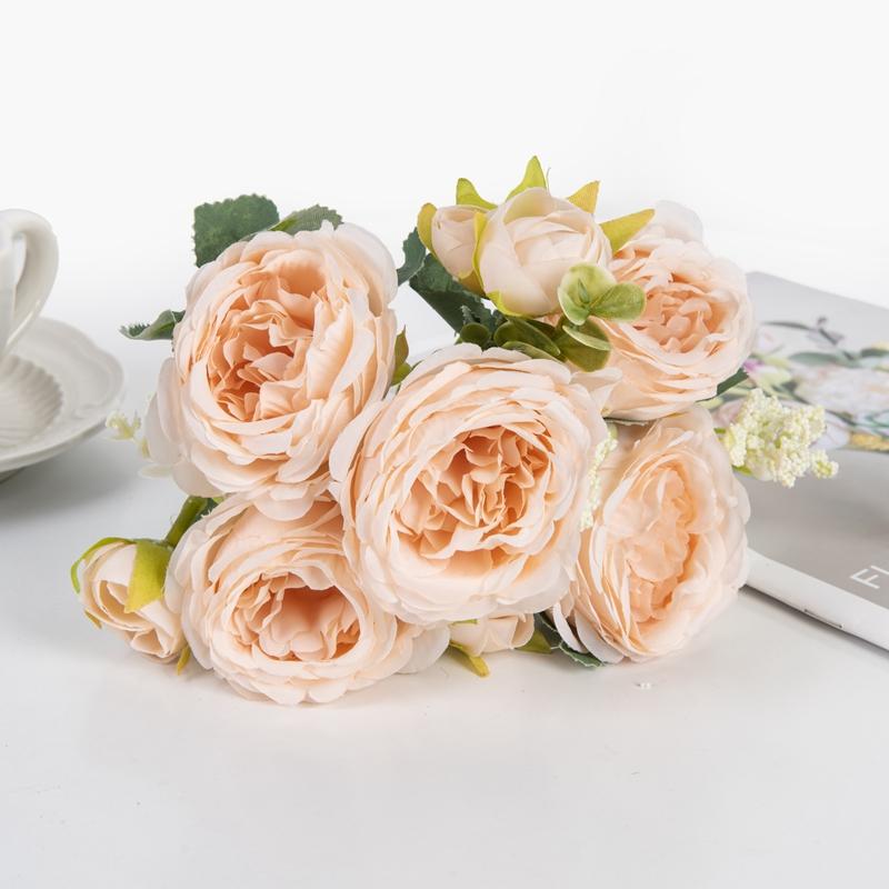 Fake Silk Peony Vases for Garden Home Room Table Decor Scrapbooking Garland Wedding Bouquet Party Accessories Artificial Flowers