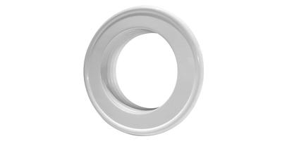 WHITE PAINTED ROSETTE 130MM - SIZE 131