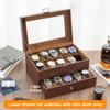 ProCase Herren Uhrenbox, Fassungsvermögen für 20 Uhren, Uhrenkoffer mit großer Kapazität, Vitrine, Organizer mit durchsichtigem Glasdeckel und Aufbewahrungsschublade