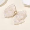 Girls' Rhinestone Pearl Bow Hair Clip: Cute Tassel Updo Accessory