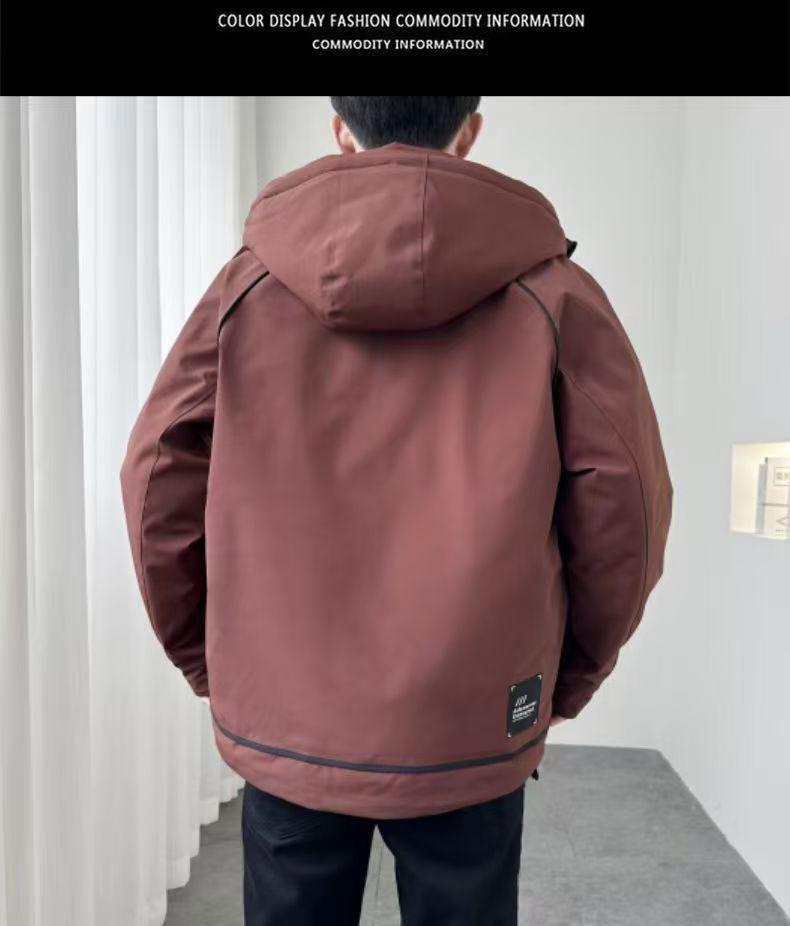 Men's 2025 Winter Hooded Windbreaker Coat