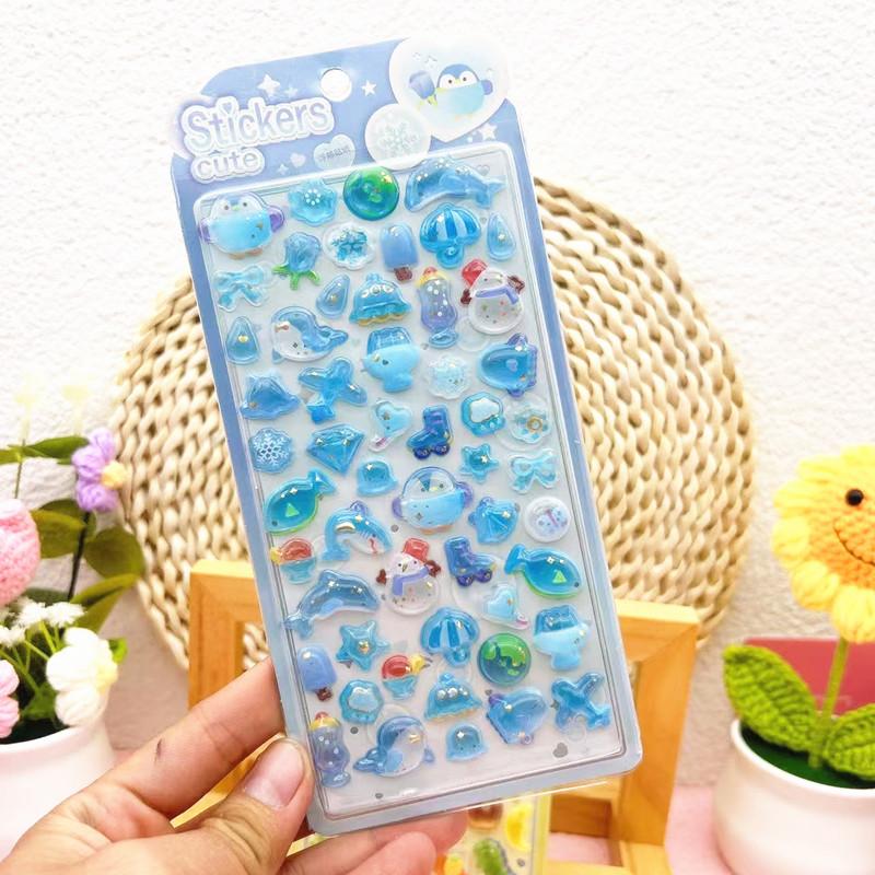 Cartoon Fruit Animals 3D Relief Stickers Creative Cute Aesthetic Stickers Diy Phone Case Journal Fun Fashion Decoration Sticker