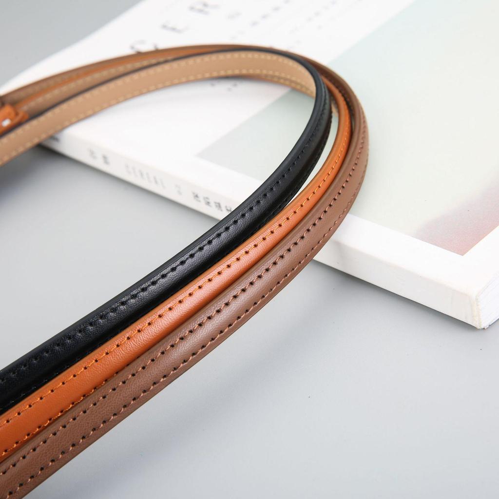 Women's Genuine Leather Adjustable Thin Belt for Suits and Skirts