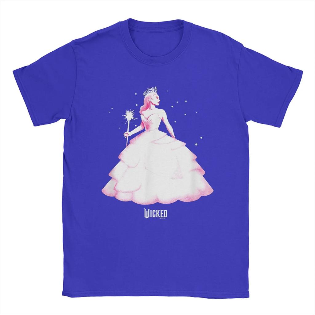 Mode Böse Glinda Tonale Pose T-Shirts Herren O-Ausschnitt Reine Baumwolle T-Shirts Magischer Film Kurzarm T-Shirt Geschenk Kleidung weich