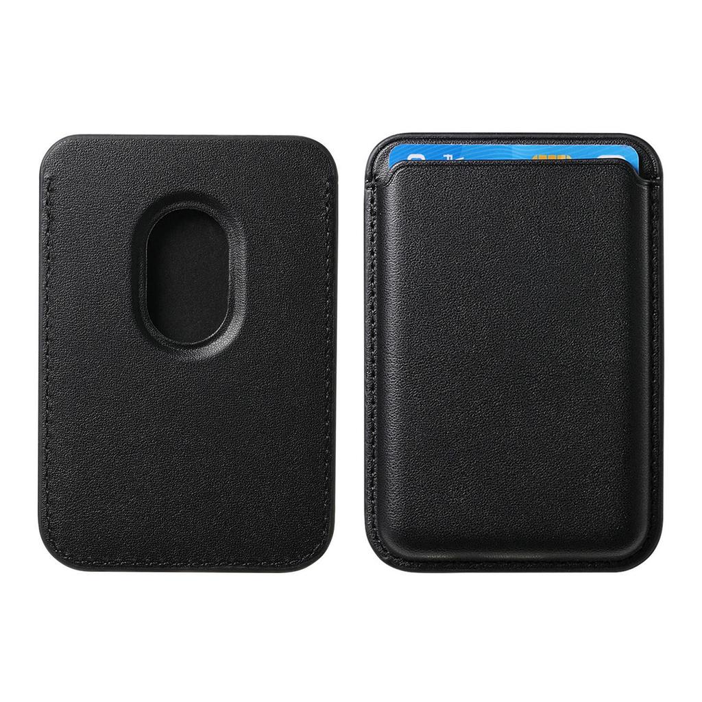 Official magnetic leather card bag, suitable for iPhone16 back sticker Magsafe magnetic card sleeve, plain leather Apple wallet.