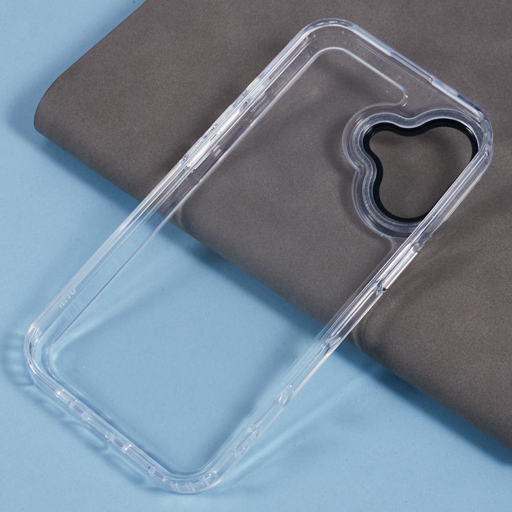 For iPhone 16 Clear Phone Case PC+TPU Hybrid Back Cover
