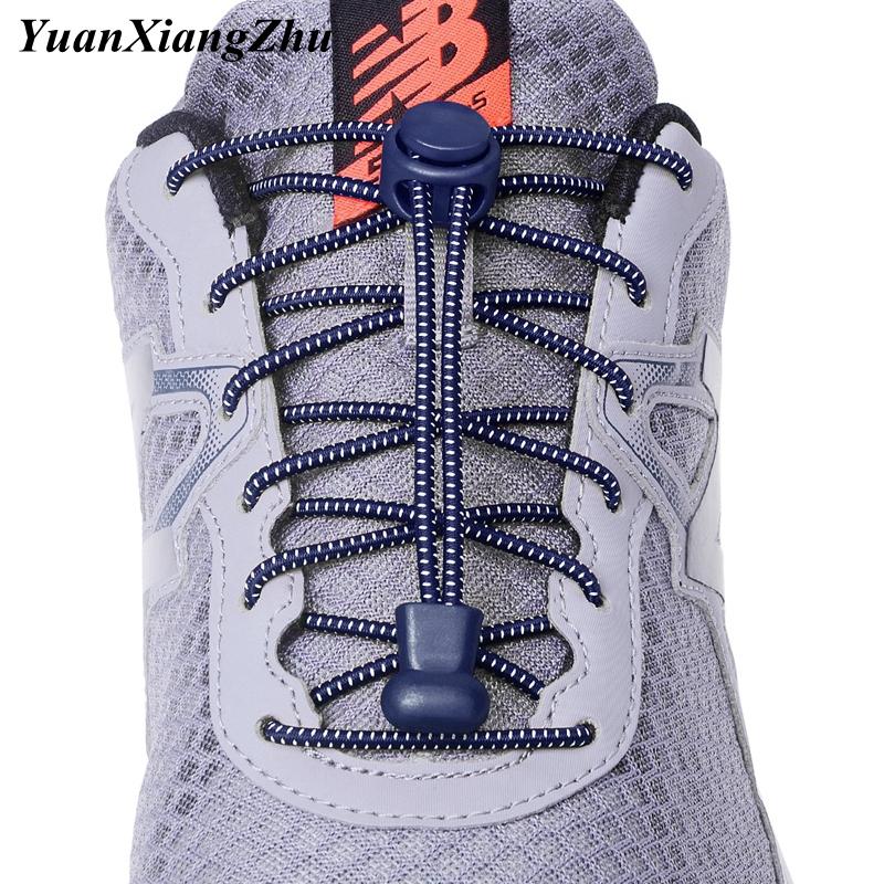 1 Paio Lacci Elastici per Scarpe Rotondi con Blocco Senza Nodo Lacci per Scarpe Bambini Adulti Rapidi Pigri Lacci in Gomma per Scarpe da Ginnastica 22 Colori