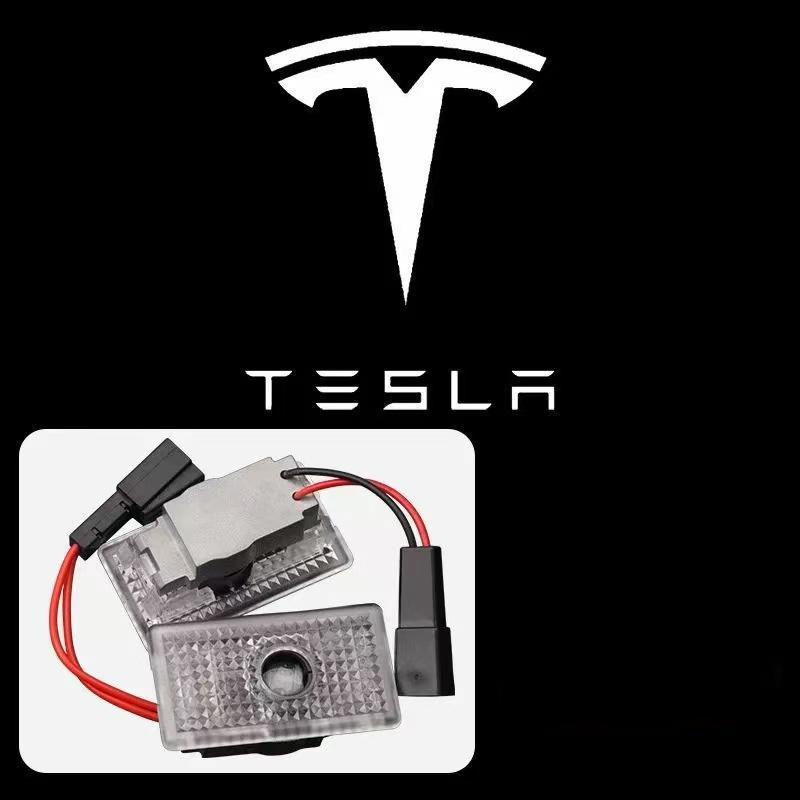 

2PCS LED Car Welcome Door Lights Badge Accessories For Tesla SpaceX Model 3 Highland 2023 Model X Model Y Model S Model Y-Eur 2Pcs&Model Y