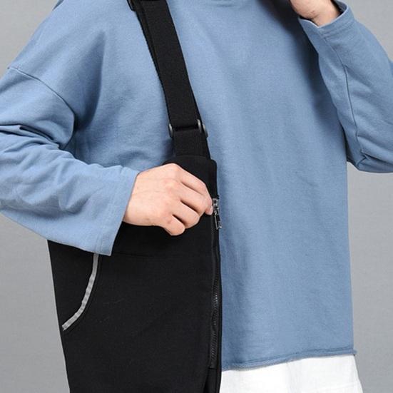 Summer Casual Waistcoat Bag Adjustable Shoulder Straps Solid Color Vest Bag Pockets Zipper Placket Outdoor Shoulder Backpack