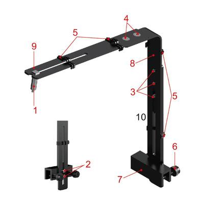 Suporte para Luz de Aquário Liga de Alumínio Suporte de Lâmpada Ajustável Versátil Suporte Estável Para Pendurar Lâmpada
