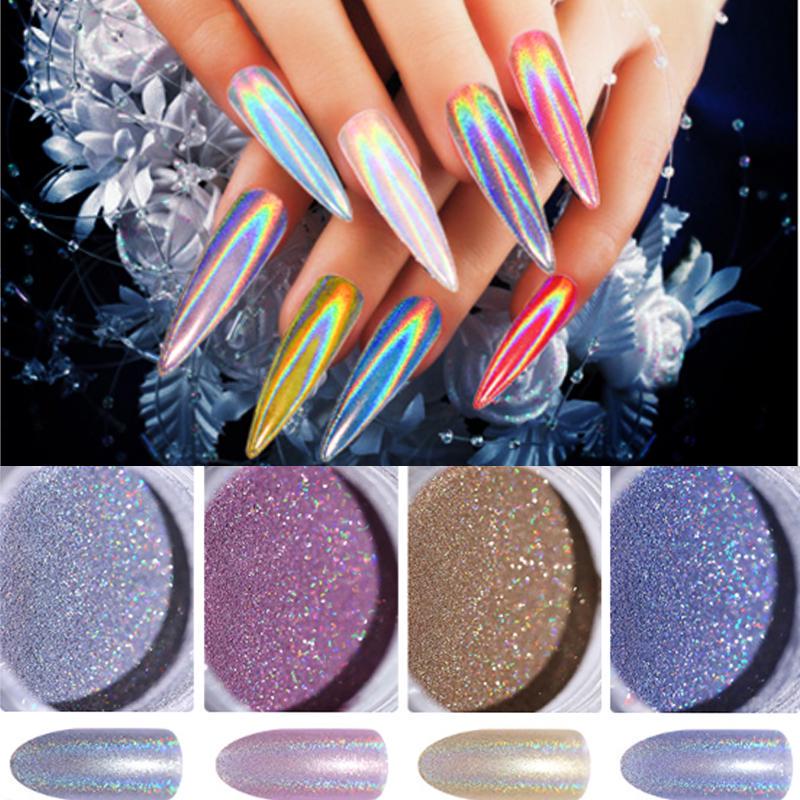 

1 коробка лазерный порошок для ногтей блестящие украшения для ногтей лазерный пигмент для ногтей