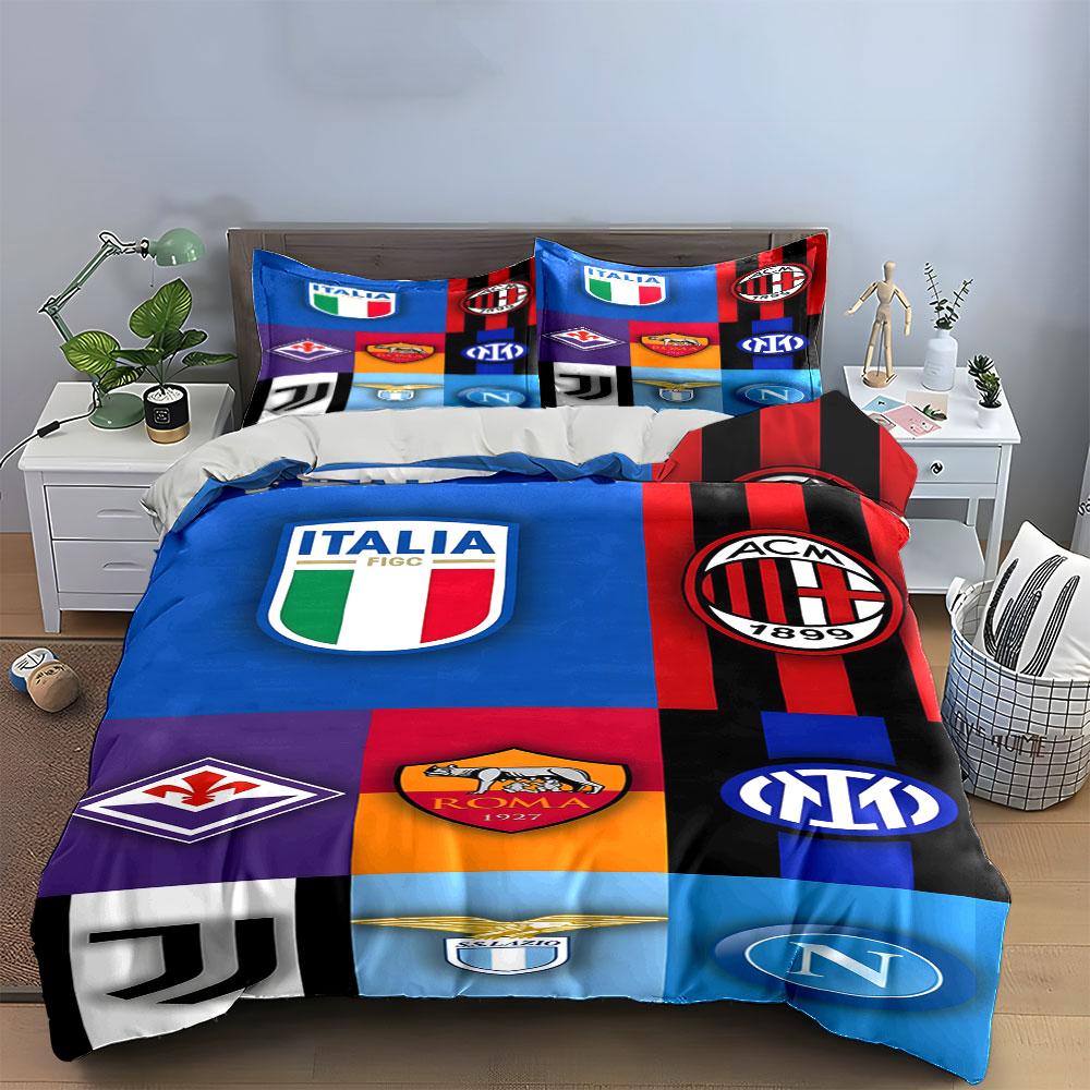 Football Club Logos Grid. Bedding Sets Duvet Cover Sets Duvet Covers Pillowcases(1*Duvet Cover 2*Pillowcases Without Duvet Insert)