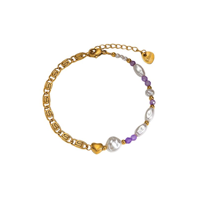Versatile freshwater pearl necklace, simple and high-end pendant, non-fading jewelry, collarbone chain, bracelet, female natural