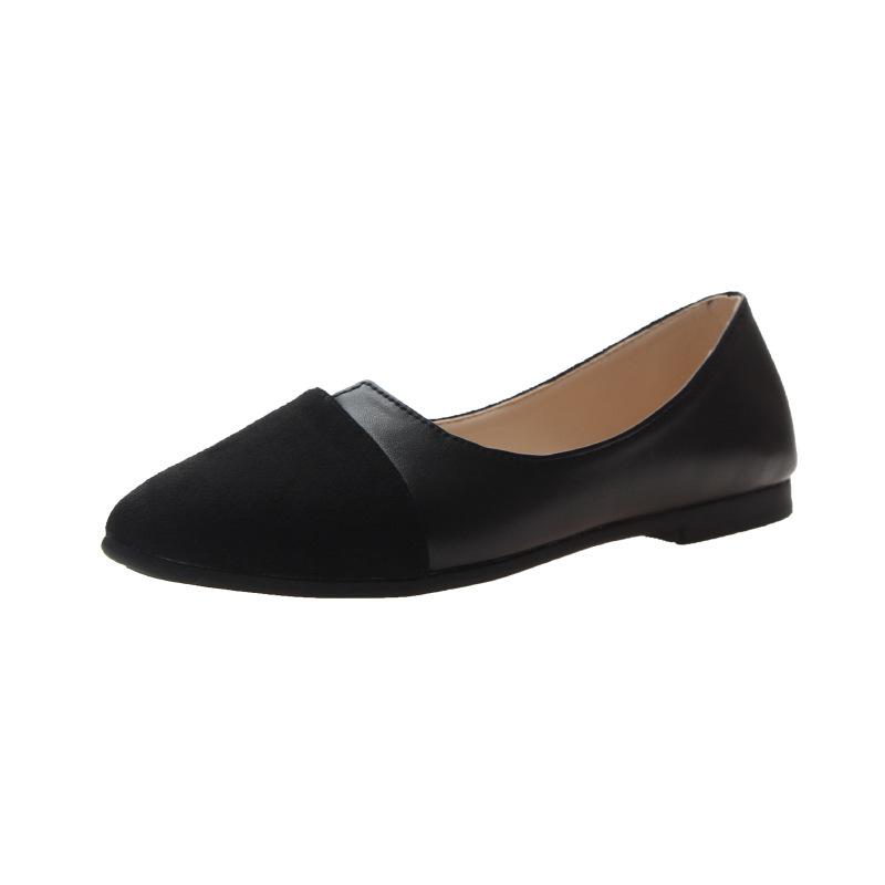 New autumn women's shoes Fashion color blocked flat Non slip pointed shoes Casual comfortable ladies shoes Zapatos Mujer 2024