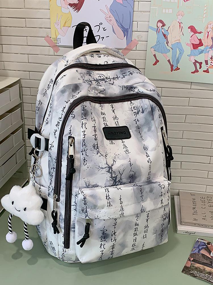 School Bag Korean Version Fashion Backpack High Value, Simple and Versatile Large Capacity School Bag Junior High School Backpack