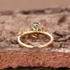 Real 925 Silver Cocktail Oval Shaped Moss Agate Rings Leaf Branch Ring For Woman Wedding Gifts High Quantity Jewelry