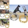 Bequemes 19mm Goldfarbenes Edelstahl Hundekettenhalsband Mit Stilvollem Karomuster