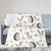 Cartoon Hedgehog Blanket Flannel Four Seasons Cute Animals And Plants Multi-Functional Lightweight Blanket Household Bedroom Blanket