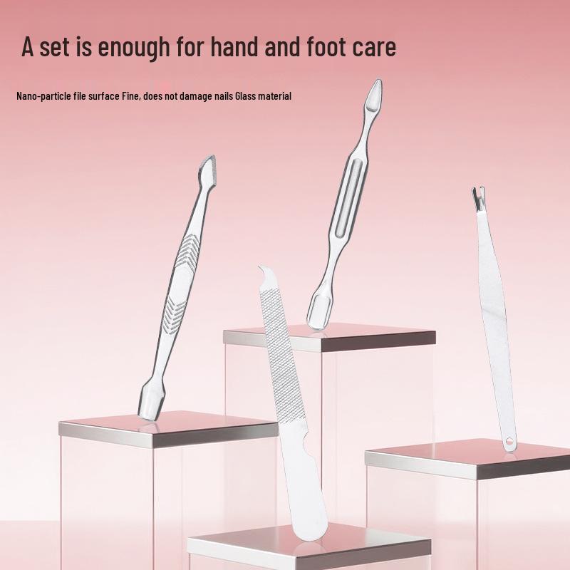 Premium 5-Piece Pedicure & Manicure Set: Nail Clippers, Scissors, Pliers, Ear Pick - Portable for Home Use