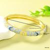 Oriental Bracelets Chinese Cloisonne Enamel Bracelet Traditional Flower Bangle Ethnic Vintage Women'S Hand Jewelry Gift