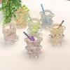 100pcs/Lot Mix Colorful Bear Cup Charms Juice Charms Resin Pendant For Jewelry Making Bracelet Necklace Keychain Supplies