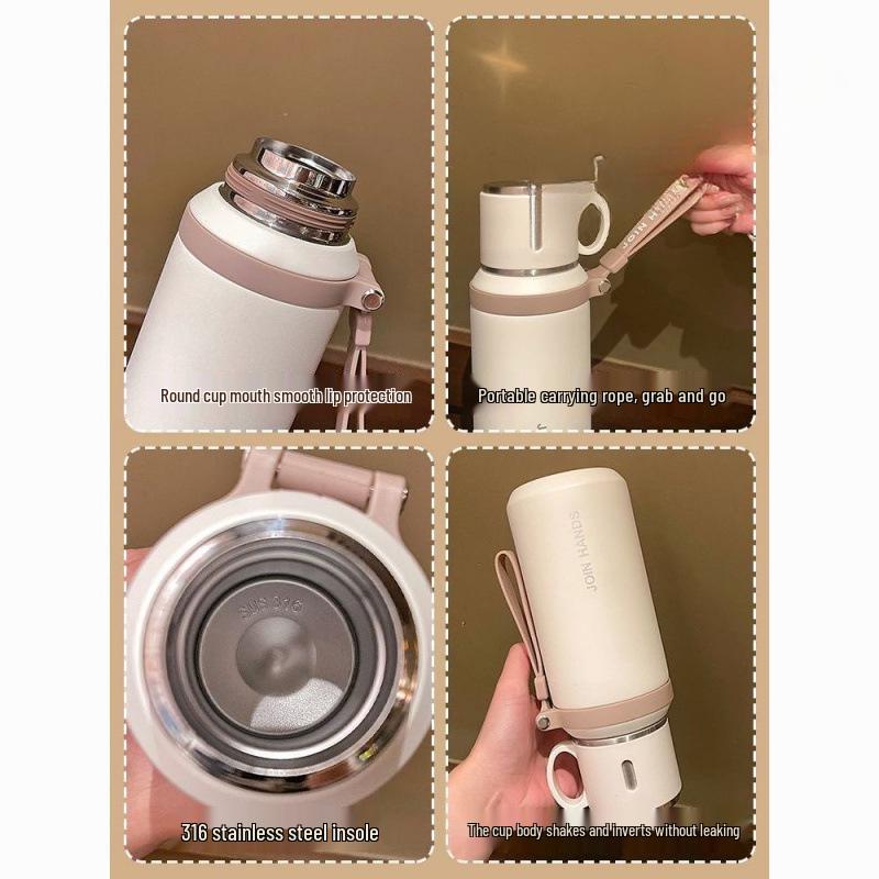 High-Value 316 Stainless Steel Insulated Water Cup with Lid - Large Capacity, Portable, Food-Grade, Ideal for Tea