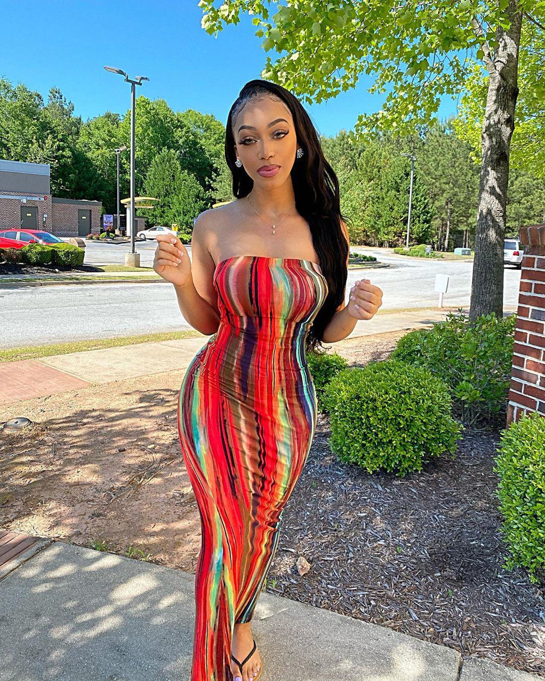 Women s Plus Size Tie-Dye Off-Shoulder Bandeau Dress - Spring/Summer 2025 Fashion Large