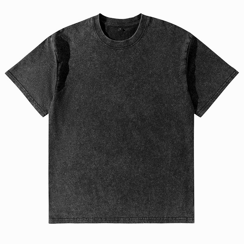Retro Distressed 300g Unisex Loose Fit Drop Shoulder Tee