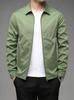 Men's Solid Color Lapel Jacket - Spring 2026, Long Sleeve Business Casual