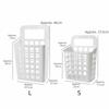 Folded Hanging Laundry Basket Draining Holes Dirty Laundry Organizer  Bedroom Closet