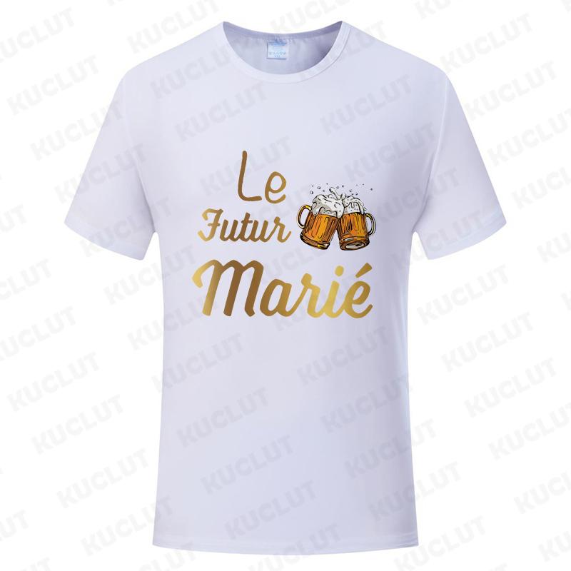French Evg Team Married Tops Single Farewell Bachelor Party T Shirt Future Groom Man Tshirt Fashion Beer Graphic Wedding Tees