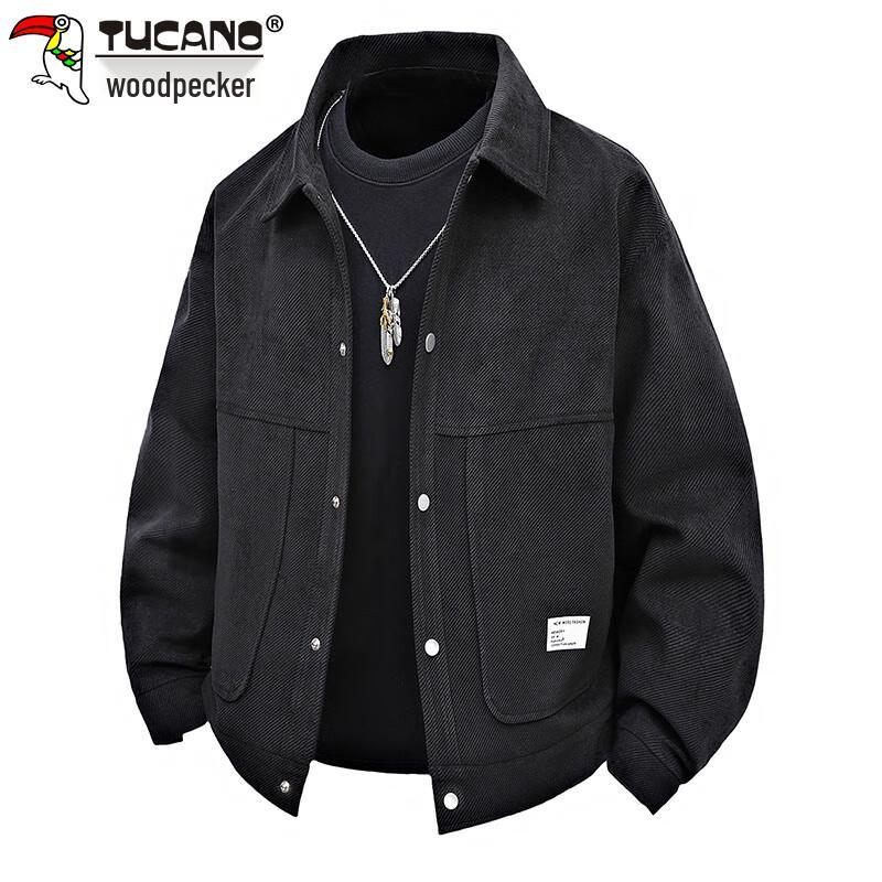 Мужская повседневная куртка с лацканами TUCANO 2XL чёрный