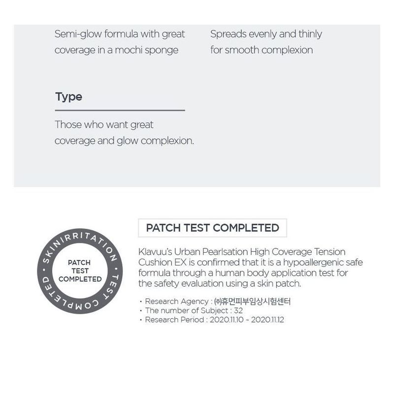 Klavuu Urban Pearlsation High Coverage Tension Cushion EX - 2 Colors