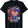 250th Anniversary America Flag Heart 250 Year T-Shirt
