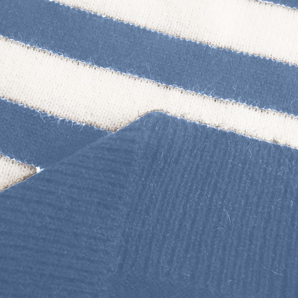 Dam Lösstickad Tröjblus med Stjärnformigt Tryck och Lång Ärm