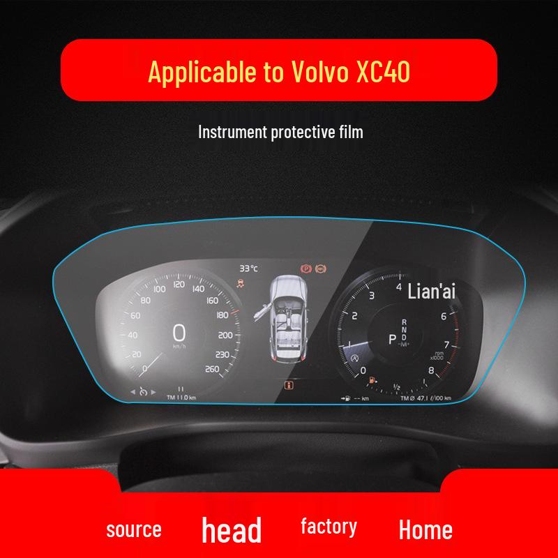 Tempered Glass Screen Protector for Volvo XC40 & V40 - Center Console Film for 25 Models, S60L Car Accessory