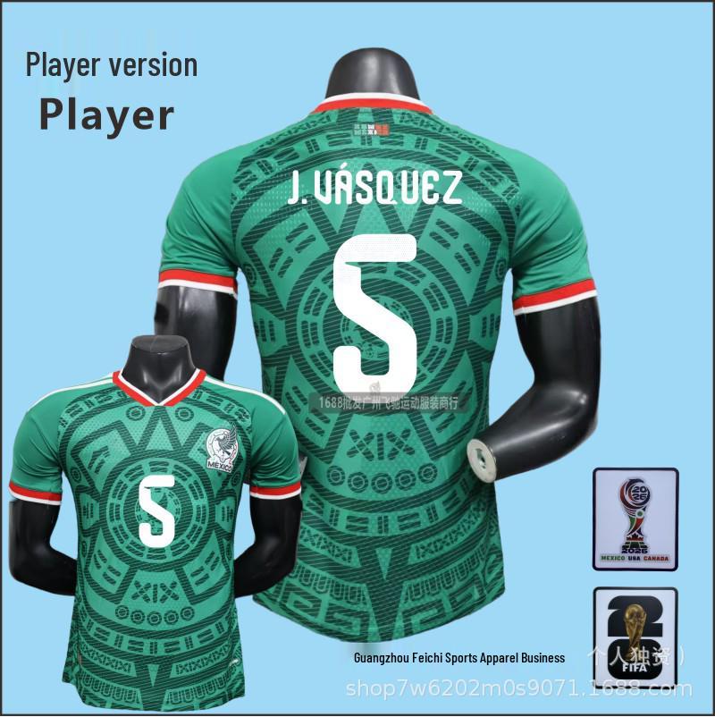 Maglia Casa Messico Coppa del Mondo 2026 - Edizione Giocatore: Numero 9 Raúl, Numero 11 Jiménez