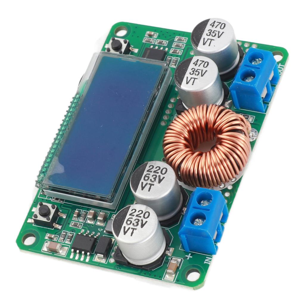 step-down power supply module,  -  8-60V to 3-32V 7A with LCD display and acrylic for voltage-current calibration