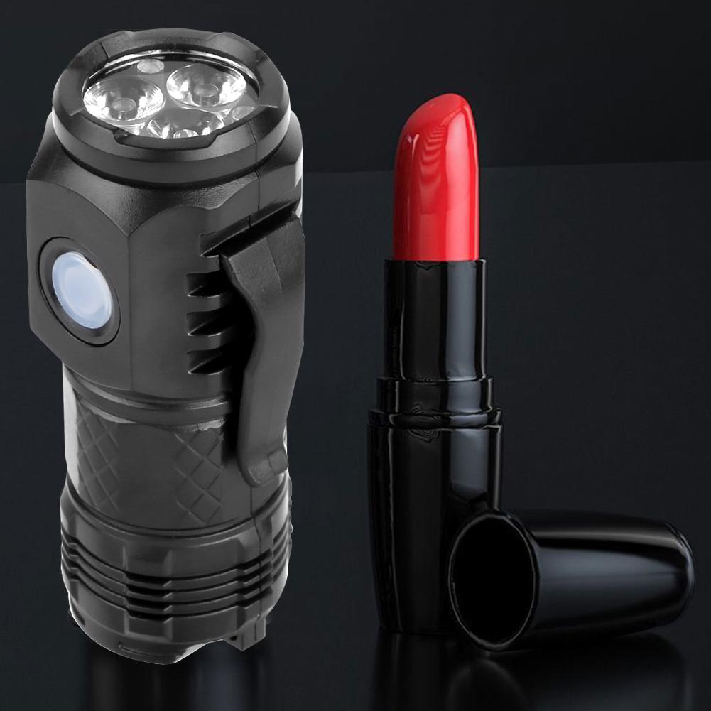 1-5PCS Compact Camping Torch 5 Lighting Modes 300LM Mini Handheld Flashlight Non Slip USB Charging Waterproof for Camping Hiking