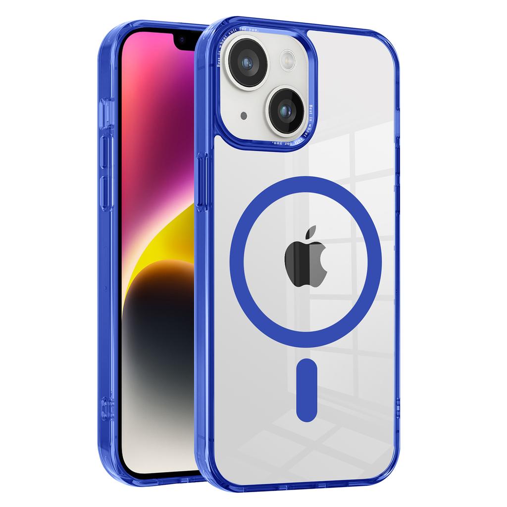 Compatible with MagSafe Phone Case for iPhone 14,Transparent PC+TPU Magnetic Phone Cover