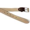 [FashionBerry] Brown A Italian-made Genuine Leather Suede Thin Belt for Men and Women. Italian Leather Belt for Business, Formal, and Casual Wear.
