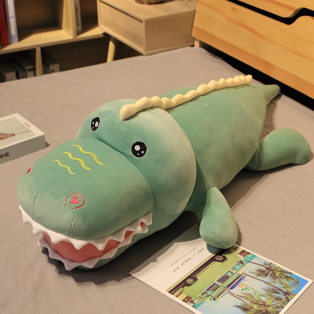 

Новая обнимающаяся плюшевая подушка в виде динозавра, мягкая плюшевая игрушка в виде животного, мультяшные куклы, гигантские плюшевые игрушки в виде динозавра, удобные для подруги, подарок детям 70cm зелёный