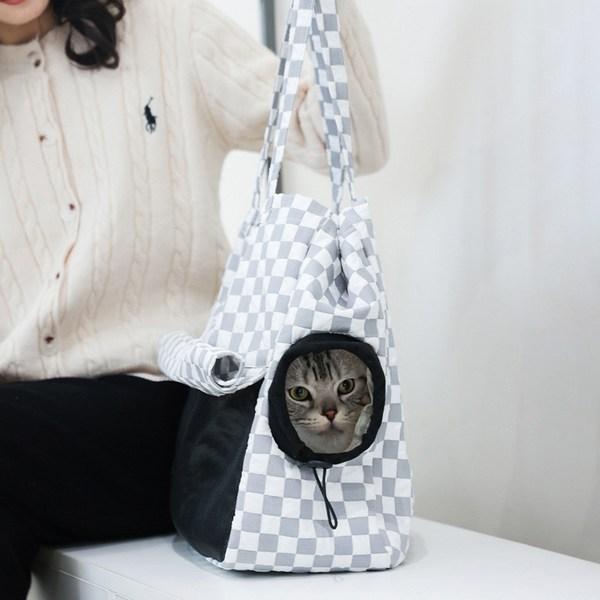 Pastel Pet Pet Check Shoulder Carrying Bag, Korean pet shampoo