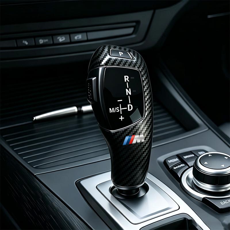 CTCE1 LHD RHD ABS Carbon Fiber Black Red Center Console Gear Shift Knob Trim Cover For BMW G30 G31 G01 G02 G32 1 2 5 Series X3 Sticker