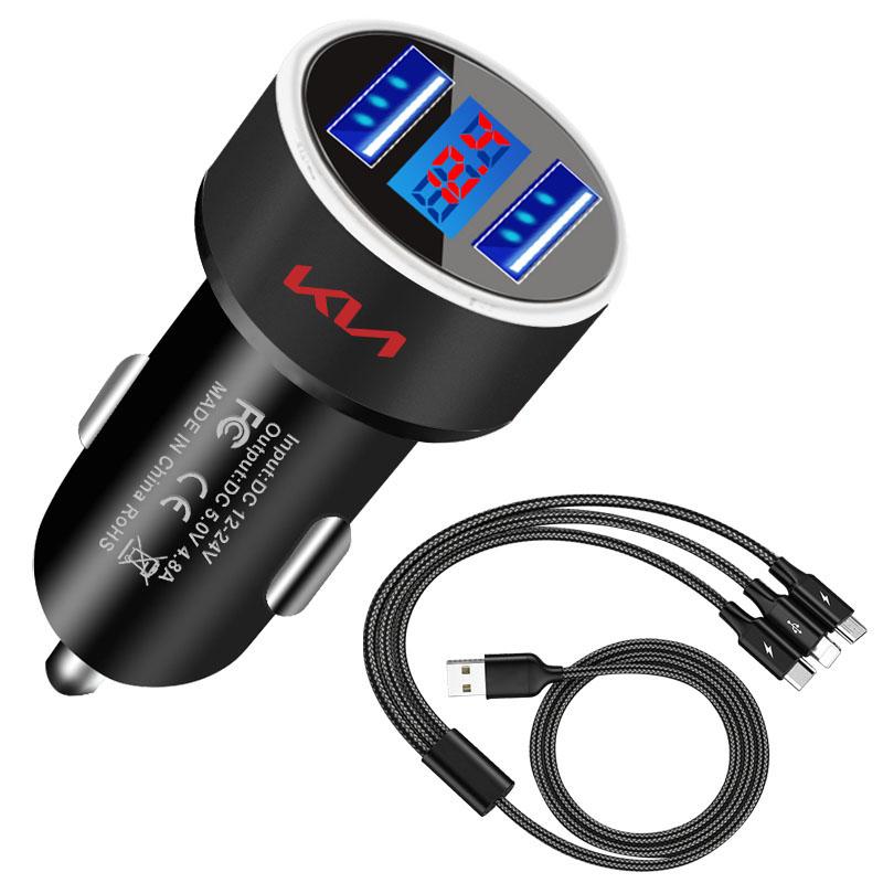 Car Charger USB Type-C Fast Charging Adapter For Kia Rio 3 K2 Ceed Cerato K3 Sportage 4 Picanto K5 Optima Sorento Forte Stinger